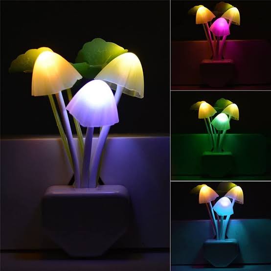 Mushroom Night Light Dusk To Dawn Sensor LED Night Lights Flower Lamp Bedroom Baby Room Lamps For Kids Gifts