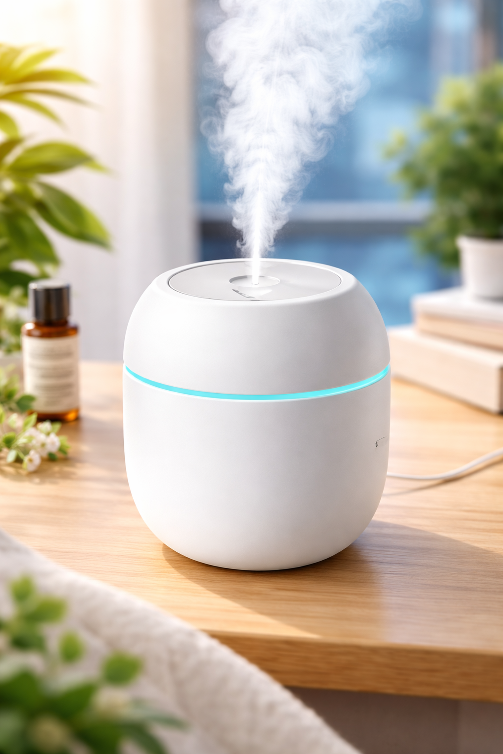Mini Ultrasonic Cool Mist Humidifier with LED Light