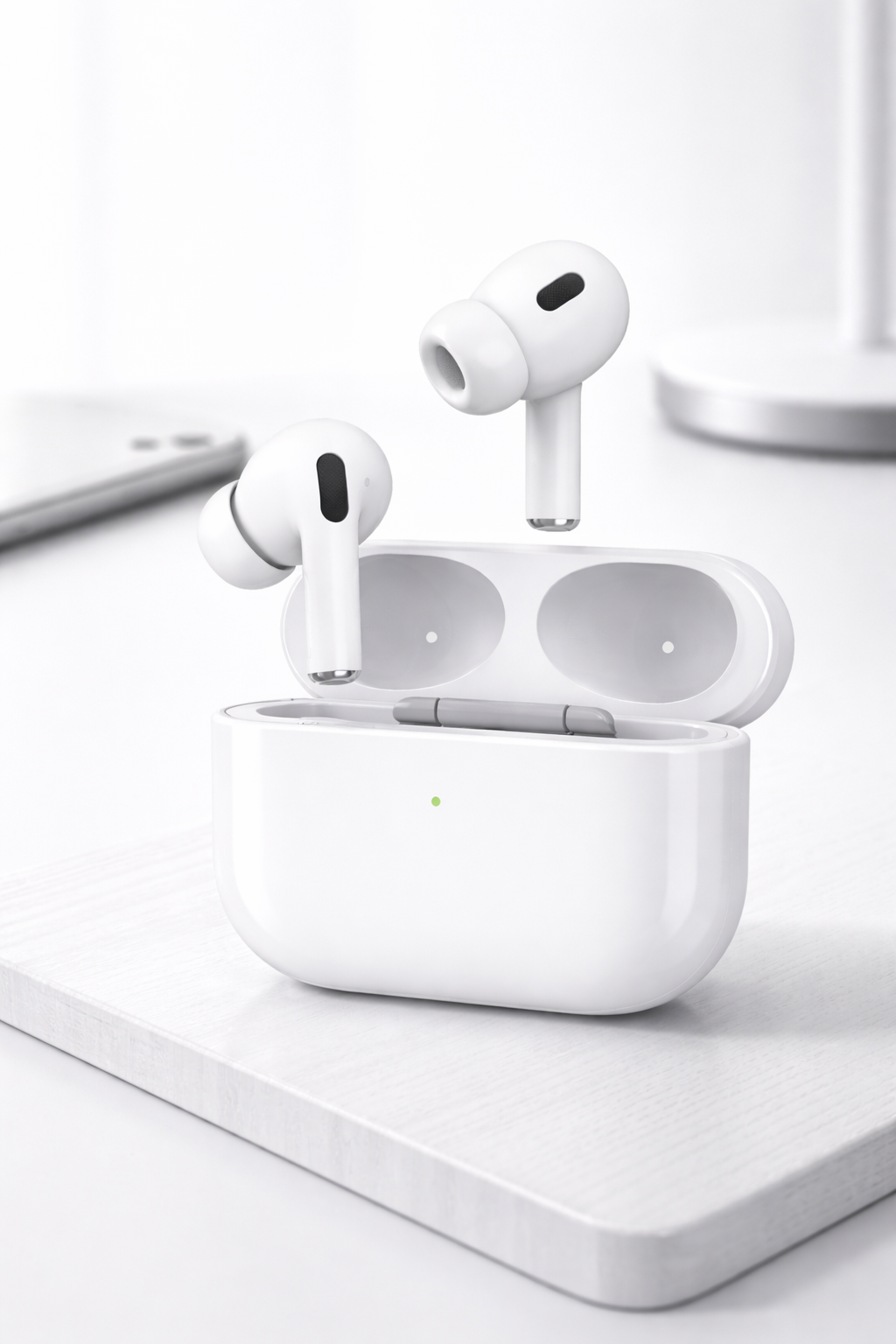 White ANC Wireless Earbuds with Charging Case | Noise Cancellation, Premium Sound