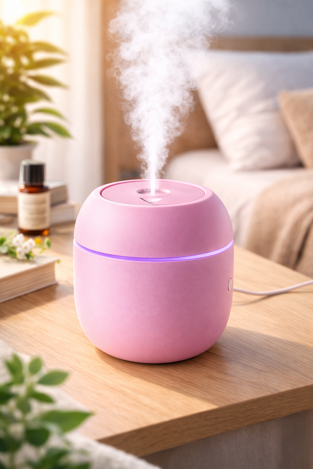 Mini Ultrasonic Cool Mist Humidifier with LED Light